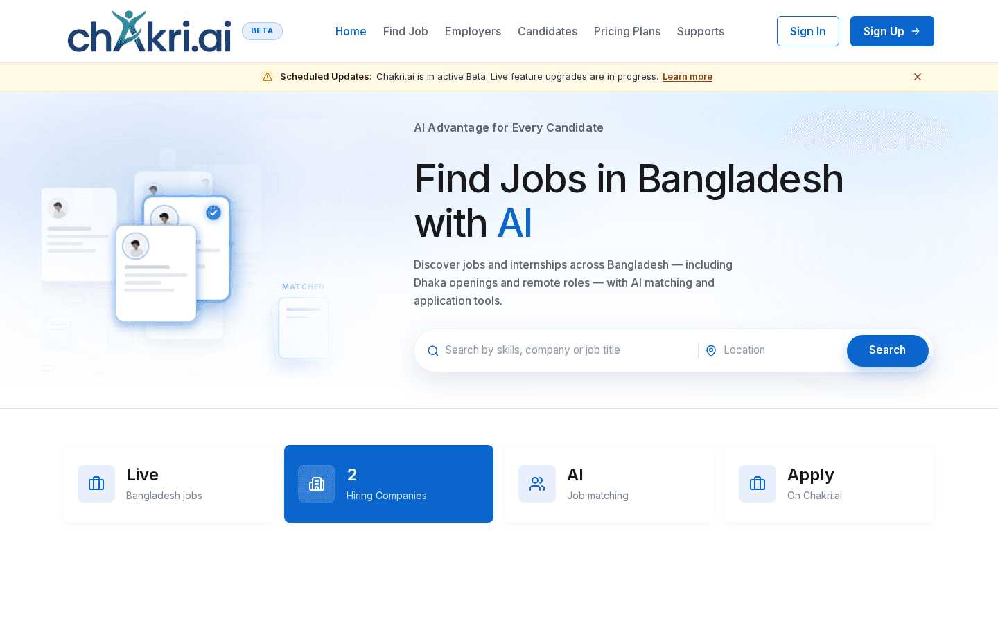 Chakri.ai homepage